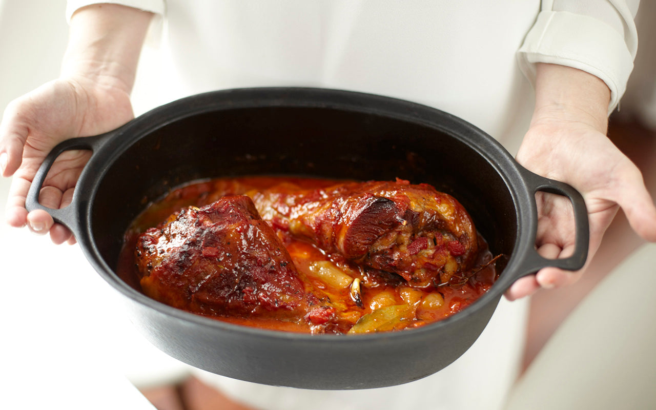 Krůtí stehna se šalotkami