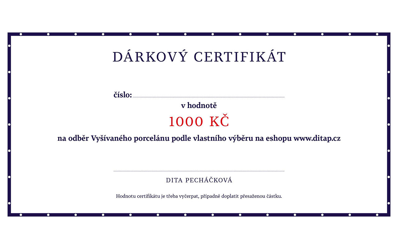 Poukaz v hodnotě 1 000 Kč
