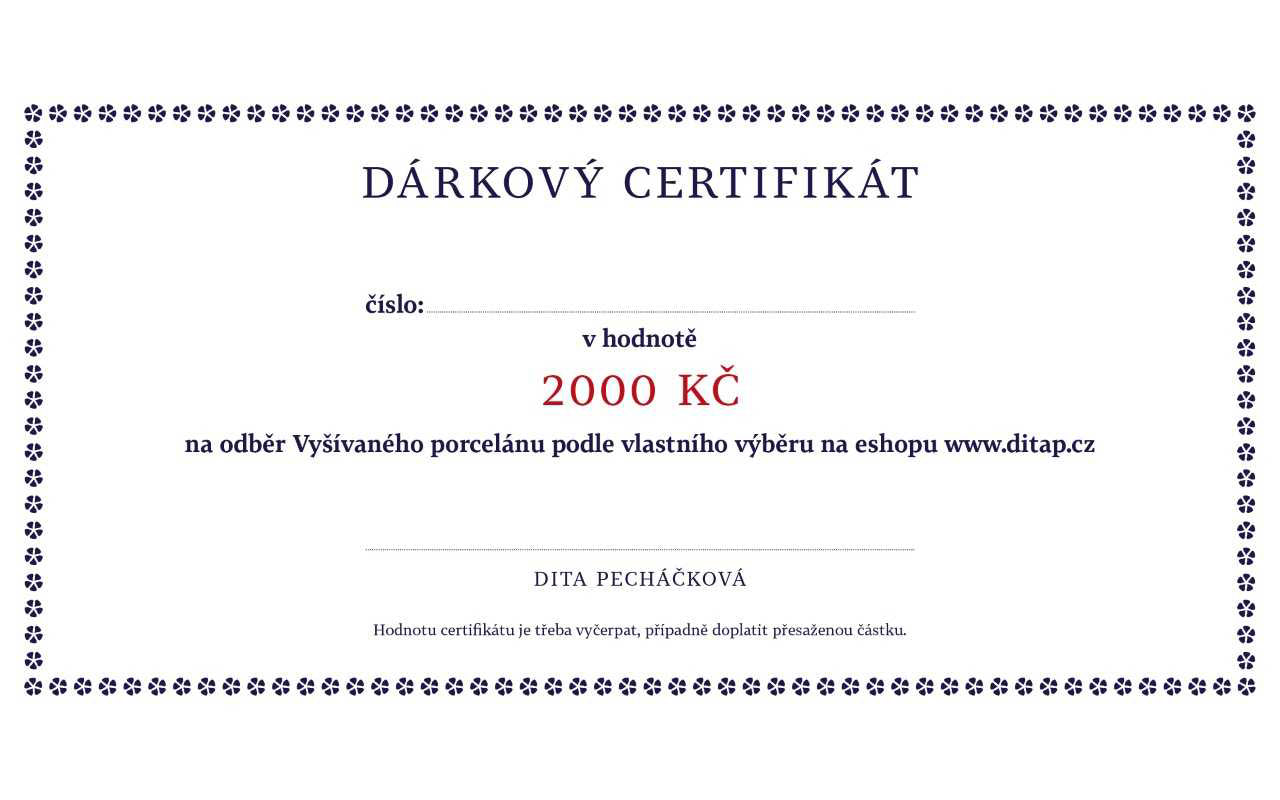 Poukaz v hodnotě 2 000 Kč