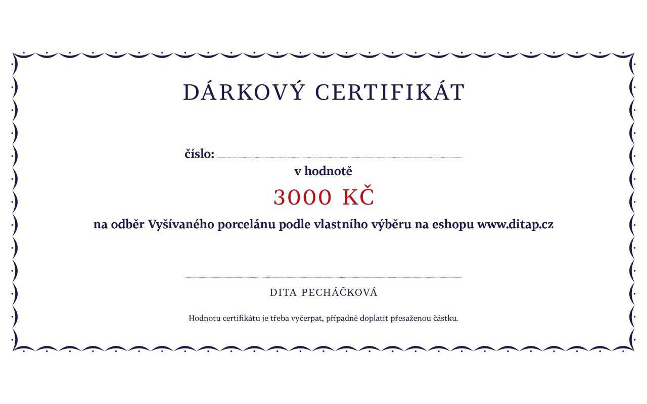 Poukaz v hodnotě 3 000 Kč