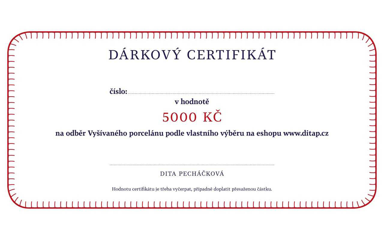 Poukaz v hodnotě 5 000 Kč